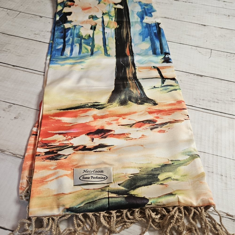 Heirloom Anna‎ Pashmina Scarf Wrap NWT Tree